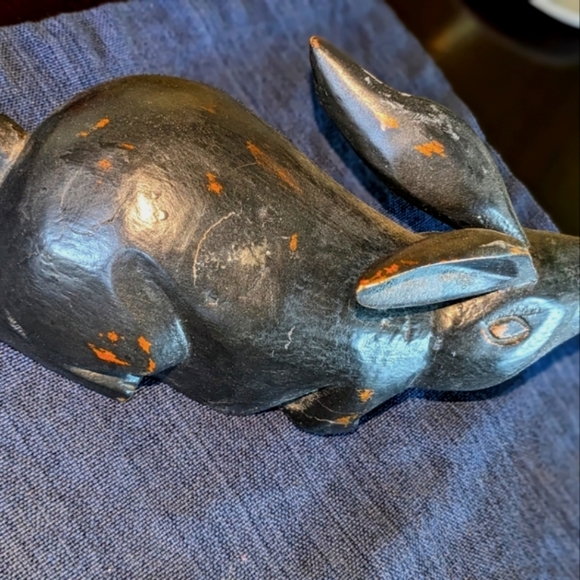 Antique Primitive Wooden Rabbit - Picture 10 of 17